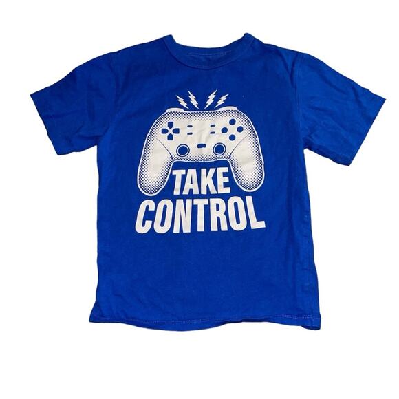 The Children's Place Other - The Children’s Place Blue & White Short Sleeve T-Shirt